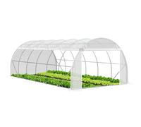 VOUNOT® Serre de Jardin Tunnel 300x600x200cm en Acier Galvanisé PE Haute densité 140 g/m² 18m2 Anti-UV avec Zip Enroulables Idéale pour Toutes Saisons