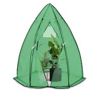 VOUNOT® Serre de Jardin PE Abri d'Hivernage Dôme pour Légumes Plantes Fleurs Serre Tipi avec Bâche Renforcée 135g/m2 pour Balcon et Terrasse 160x160x180cm Vert