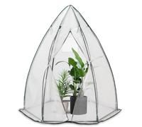 VOUNOT Serre en Film Plastique pour Balcon, Jardin, Tente d'hivernage pour Plantes, Serre à tomates, résistante à l'hiver, Stable, 160 x 160 x 180 cm, Blanche