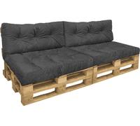 VOUNOT® Set de 4 coussins de palette pour l'intérieur et l'extérieur, Coussin de palette imperméable Canapé de palette, Gris