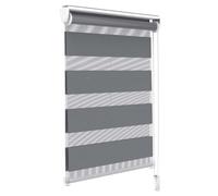 VOUNOT Store enrouleur jour nuit double 55x150cm Gris