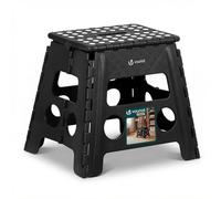 VOUNOT® Tabouret Pliant Portable Marchepied Pliable Antidérapant avec Poignée Tabouret Escabeau Compact pour Cuisine Salle de Bain Jardin Camping 37 x 30 x 32.5 cm Noir