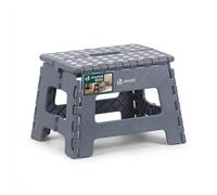 VOUNOT® Tabouret Pliant Portable Marchepied Pliable Antidérapant avec Poignée Tabouret Escabeau Compact pour Cuisine Salle de Bain Jardin Camping 32 x 25 x 22 cm Gris