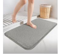 vounot® Tapis de Bain Antidérapant Ultra Doux et Absorbant en Microfibre Confortable Lavable Machine Surface Lisse pour Salle de Bain Douche Baignoire 60x110cm Gris