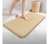 vounot® Tapis de Bain Antidérapant Ultra Doux et Absorbant en Microfibre Confortable Lavable Machine Surface Lisse pour Salle de Bain Douche Baignoire 50x80cm Beige