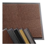 vounot® Tapis de Porte Paillasson d'Entree Interieur et Extérieur Tapis Antidérapant et Anti-Poussière Tapis d’entrée Imperméable Lavable 60x90cm Marron-Noir