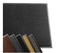 VOUNOT® Tapis de porte paillasson d'entrée 90x120cm gris noir - antidérapant antipoussière imperméable lavable