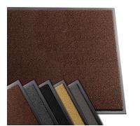 Vounot Tapis de porte 90x120 cm antidérapant anti-poussière imperméable lavable Marron-Noir