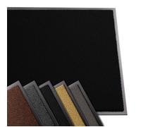 VOUNOT® Tapis de porte paillasson d'entrée 90x120cm noir - antidérapant antipoussière imperméable lavable