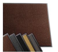 VOUNOT® Tapis de porte paillasson d'entrée 90x150cm marron noir - antidérapant antipoussière imperméable lavable