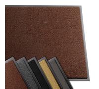vounot® Tapis de Porte Paillasson d'Entree Imperméable Tapis Antidérapant et Anti-Poussière Tapis d’entrée Interieur et Extérieur Lavable 90x120cm Marron-Noir