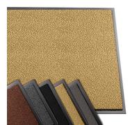 vounot® Tapis de Porte Paillasson d'Entree Interieur et Extérieur Tapis Antidérapant et Anti-Poussière Tapis d’entrée Imperméable Lavable 90x150cm Beige