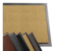 vounot ® Tapis de Porte Paillasson d'Entree Interieur et Extérieur Tapis Antidérapant et Anti-Poussière Tapis d’entrée Imperméable Lavable 40x60cm Beige
