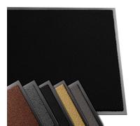 vounot® Tapis de Porte Paillasson d'Entree Interieur et Extérieur Tapis Antidérapant et Anti-Poussière Tapis d’entrée Imperméable Lavable 90x120cm Noir