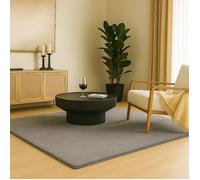 VOUNOT ® Tapis de Salon Moderne Ultra Doux Tapis à Poils Ras Lavable en Machine avec Un sous-Tapis antidérapant fourni pour Le Salon la Chambre ou la terrasse 140x200cm Gris