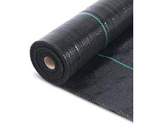 VOUNOT® Toile de paillage 50m x 1m 100g/m² - Bâche géotextile anti UV contre mauvaises herbes