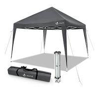 VOUNOT® Tonnelle de Jardin 3x3m Pliable Tente Pliante de Jardin Rapide à Installer Auvent Pliable pour Camping Festival Plage Jardins Inclus Sac de Transport et Sac de Sable Gris