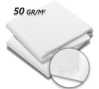 vounot® Bâche de Protection Hivernale en Tissu Non-Tissé 50g/m² avec Piquets de Fixation Respirante et Résistante Protection Contre Le Gel pour Les Plantes Voile d’hivernage 1.5x20M