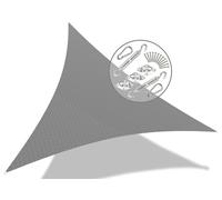 VOUNOT Voile d ombrage Triangle HDPE avec 19 pcs kit de montage 3x3x3m Gris