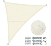 VOUNOT® Voile d'ombrage Triangle Imperméable Auvent Protection en Polyester avec Kit de Montage Toile Ombrage Protection UV 95% Résistant et Respirant pour Jardin Terrasse et Balcon 3x3x3m Beige