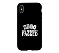 Vous auriez dû réussir Le Jeu de Cartes Funny Euchre à Un Joueur d'Euchre Coque pour iPhone X/XS