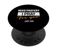 Vous Avez Besoin d'une prière ? Je Prie pour toi - L'équipe de prière Church Praying PopSockets PopGrip Adhésif