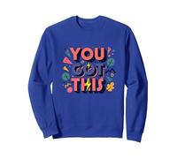 Vous Avez Cette Typographie motivante Sweatshirt, Unisexe pour Adultes, Bleu Royal, M