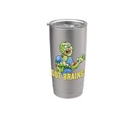 Vous avez des cerveaux ? Zombie affamé Zombies drôles d'Halloween Gobelet isotherme en acier inoxydable double paroi
