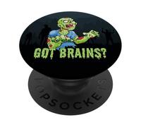 Vous Avez des Cerveaux ? Zombie affamé Zombies drôles d'halloween PopSockets PopGrip Adhésif