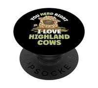 Vous Avez Raison, J'adore Les Vaches des Highlands, Jolie Vache Cottagecore PopSockets PopGrip Adhésif