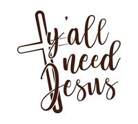 Vous avez tous besoin de Jésus en tant que chrétien Stickers gravés 42x42.2cm Stickers pour vitres Café