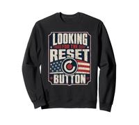Vous Cherchez Le Bouton de réinitialisation Drapeau américain en Gras Sweatshirt