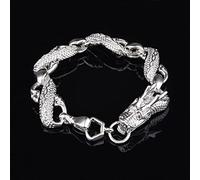 Vous Cherchez Un Ornement. Bracelet en Argent, Bracelet réglable en Argent, Bracelet en Argent 925 for Femme, Bracelet Dragon Chinois Vintage, Bijoux en Argent for sœurs, amies