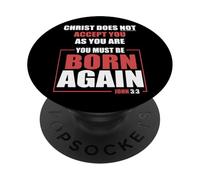 Vous devez être né de Nouveau de l'esprit (Jean 3, 3) PopSockets PopGrip Adhésif