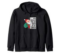 Vous Devriez Voir la Taille de Mon Sac Funny Santa Christmas Sweat à Capuche