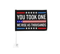 Vous en avez pris un, nous nous élevons comme des milliers de drapeaux Charlie Kirk, clip de fenêtre personnalisé, drapeau de voyage de procession en plein air, drapeau de voiture