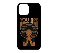 Vous êtes Afro-américain chrétien mélanine Afro Femmes Noires Coque pour iPhone 12 Mini