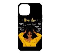 Vous êtes Afro-américain chrétien mélanine Afro Femmes Noires Coque pour iPhone 12 Mini