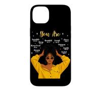 Vous êtes Afro-américain chrétien mélanine Afro Femmes Noires Coque pour iPhone 14 Plus