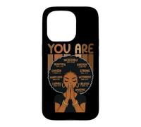 Vous êtes Afro-américain chrétien mélanine Afro Femmes Noires Coque pour iPhone 15 Pro