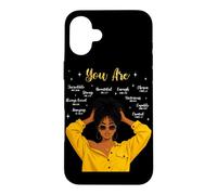 Vous êtes Afro-américain chrétien mélanine Afro Femmes Noires Coque pour iPhone 16 Plus