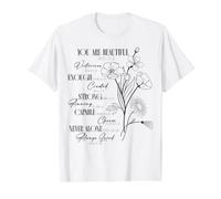 Vous êtes Assez Belle, Forte, chrétienne, Femme, Bible T-Shirt Graphique avec Valeur