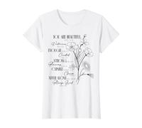 Vous êtes Assez Belle, Forte, chrétienne, Femme, Bible T-Shirt Graphique avec Valeur