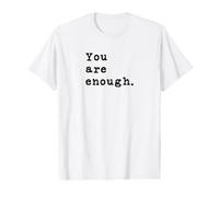 Vous êtes Assez Style Machine à écrire Citation Motivation T-Shirt Graphique avec Valeur