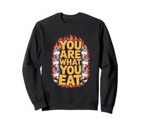 Vous êtes ce Que Vous Mangez - Un Dicton Amusant : Wolf Flames Sweatshirt