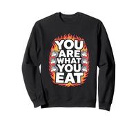 Vous êtes ce Que Vous Mangez - Un Dicton Amusant : Wolf Flames Sweatshirt