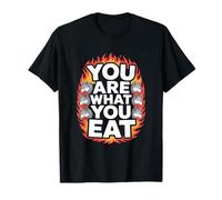 Vous êtes ce Que Vous Mangez - Un Dicton Amusant : Wolf Flames T-Shirt