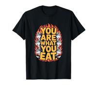 Vous êtes ce Que Vous Mangez - Un Dicton Amusant : Wolf Flames T-Shirt