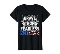 Vous êtes Courageux Vous êtes Fort Vous êtes des vétérans intrépides T-Shirt Graphique avec Valeur, Femme, Noir, XL