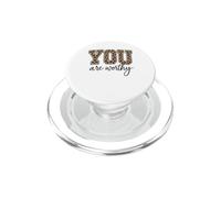 Vous êtes Digne de Leopard Girl Empowerment PopSockets PopGrip pour MagSafe